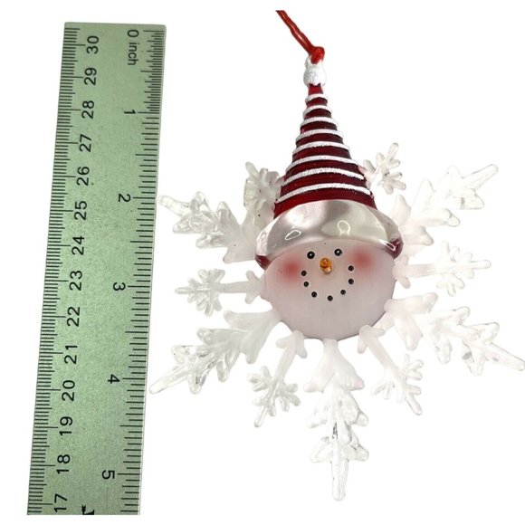 28 Christmas Ornaments Snow Theme & Bells Snowman Snowflakes Stars 28 pc lot - Picture 9 of 12